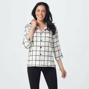 Women's Windowpane Faux Shantung Jacket